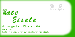 mate eisele business card