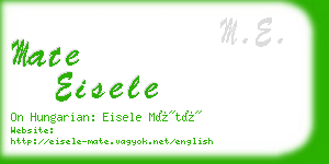 mate eisele business card